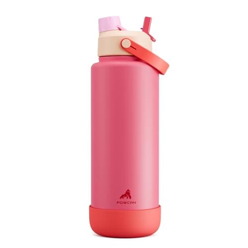 Cotton Candy 64 oz Insulated Stainless Steel Water Bottle, Cold 24H, Leak-Proof, Straws Included — Cherry Bomb