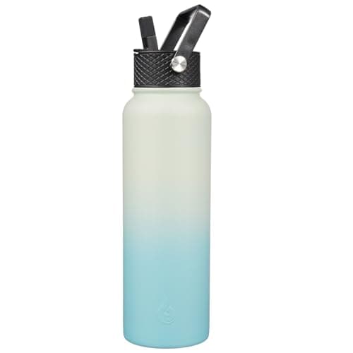 BJPKPK Insulated 64oz Water Bottles with Straw Lid & Paracord Handle, Thermos for Hot & Cold Liquid, Navy Blue — New-Mint