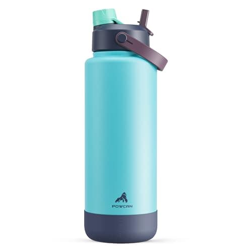 Cotton Candy 64 oz Insulated Stainless Steel Water Bottle, Cold 24H, Leak-Proof, Straws Included — Big Wave