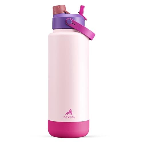 Cotton Candy 64 oz Insulated Stainless Steel Water Bottle, Cold 24H, Leak-Proof, Straws Included — Floating Dream