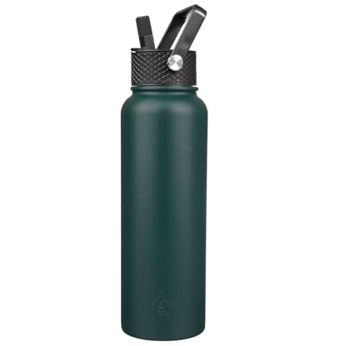 BJPKPK Insulated 64oz Water Bottles with Straw Lid & Paracord Handle, Thermos for Hot & Cold Liquid, Navy Blue — New-Army Green