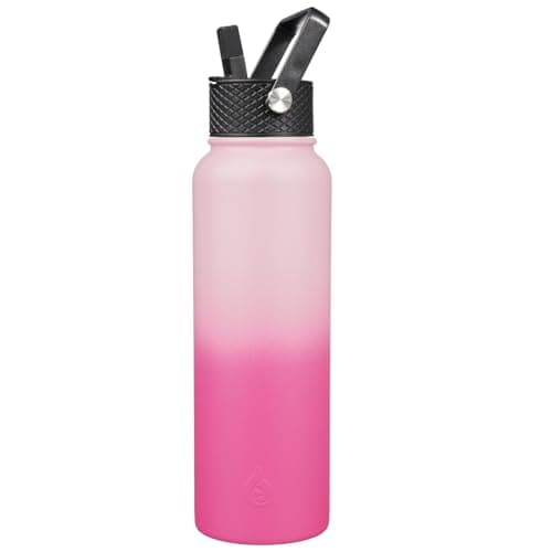 BJPKPK Insulated 64oz Water Bottles with Straw Lid & Paracord Handle, Thermos for Hot & Cold Liquid, Navy Blue — New-Cherry