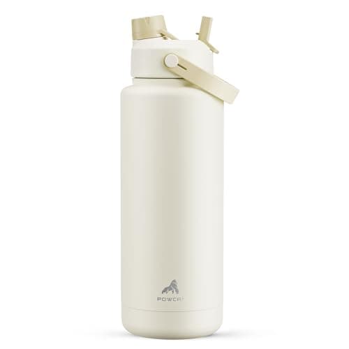 Cotton Candy 64 oz Insulated Stainless Steel Water Bottle, Cold 24H, Leak-Proof, Straws Included — Oat
