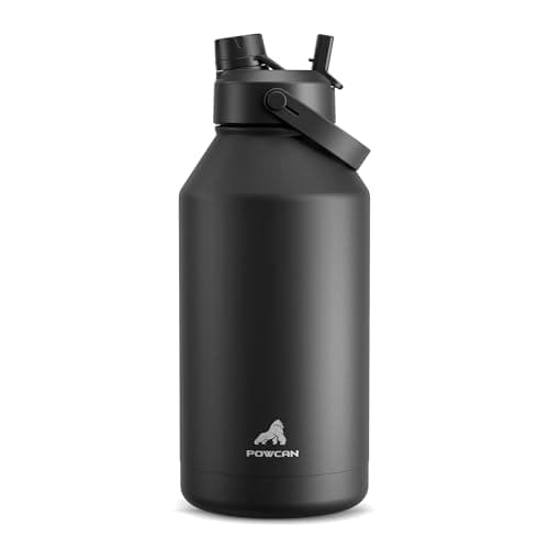 Cotton Candy 64 oz Insulated Stainless Steel Water Bottle, Cold 24H, Leak-Proof, Straws Included — Dark Knight