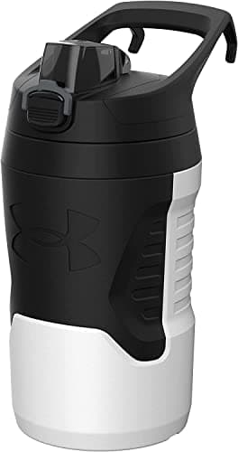 Under Armour Insulated Half Gallon Water Bottle, 64oz Leak Resistant Jug with Handle — White