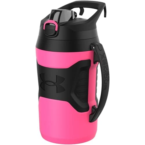 Under Armour Insulated Half Gallon Water Bottle, 64oz Leak Resistant Jug with Handle — Cerise