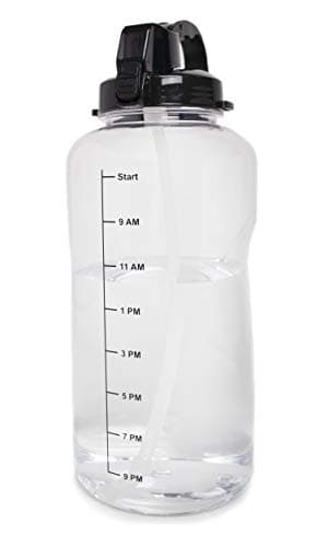 Gallons128oz Water Bottle with Straw, Motivational Hydration Goals BPA Free