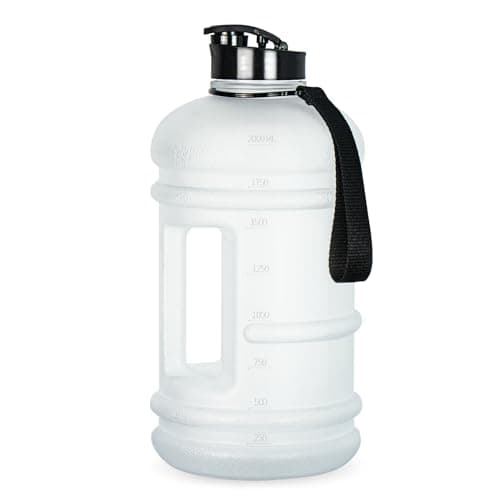 TOOFEEL 2 Liter BPA Free Water Bottles - Matte Black, Ideal for Gym and Reusable Sports Drink Container — Matte Clear Water Jug