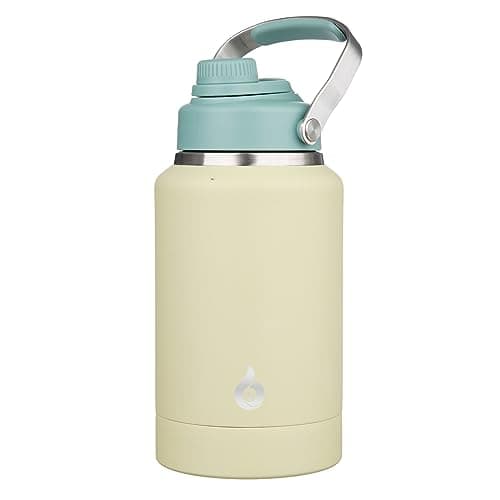 BJPKPK Insulated 1 Gallon Water Bottle, 128oz BPA Free Jug with Metal Handle & Lid, Stainless Steel Thermos for Gym, Spo — Chartreuse