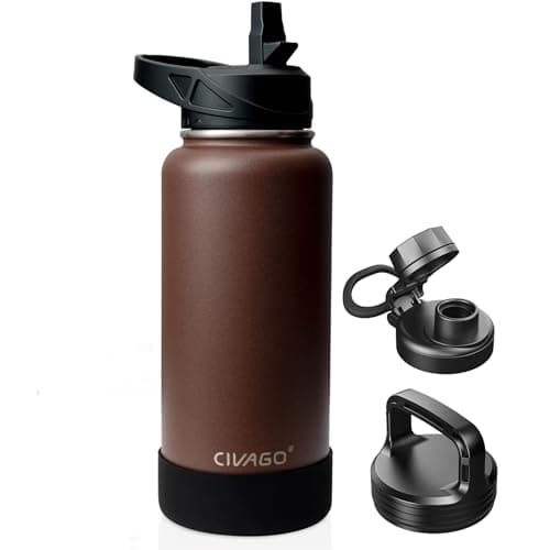 CIVAGO 128 oz Insulated Water Bottle, Black — Modern Brown