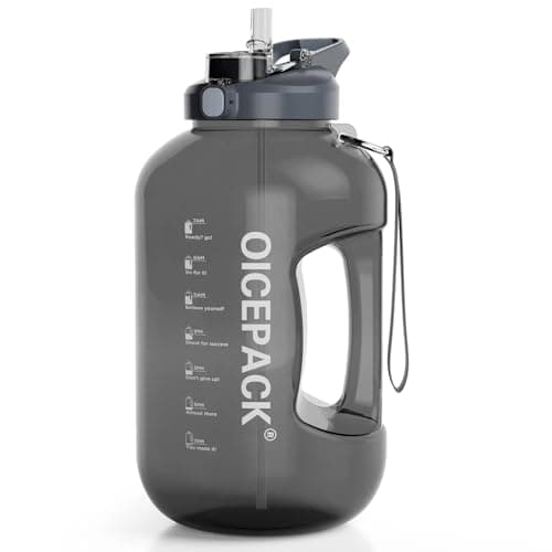128 oz BPA Free Motivational Water Bottle with Times to Drink