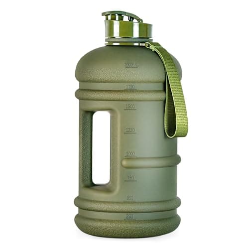 TOOFEEL 2 Liter BPA Free Water Bottles - Matte Black, Ideal for Gym and Reusable Sports Drink Container — Matte Olive bottle