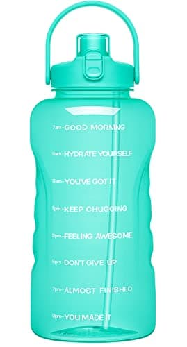 HydroPal 1 Gallon Water Bottle with Straw, BPA Free, Gym Fitness Camp — Turquoise