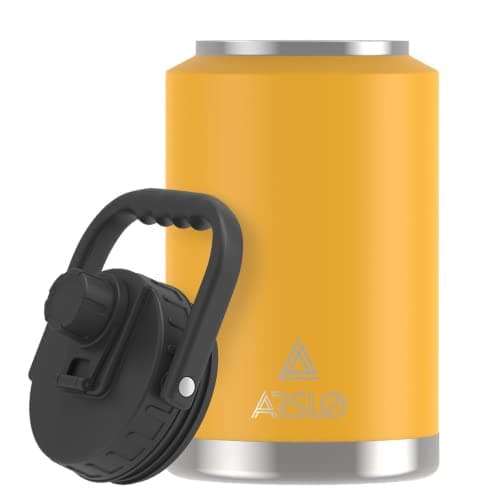 One Gallon Insulated Stainless Steel Water Jug with Handle — Alpine Yellow