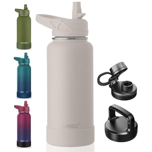 CIVAGO 128 oz Insulated Water Bottle, Black — Modern Almond Birch