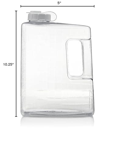Arrow Home Products USA-Made 1 Gallon Clear View BPA Free Refrigerator Jug for Cold Drinks - Easy-Pour Spout & Graduated