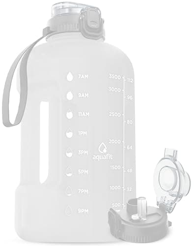 1 Gallon Water Bottle with Time Marker and Straw - BPA Free - Gym Jug for Fitness Enthusiasts (Gray) — Frosty