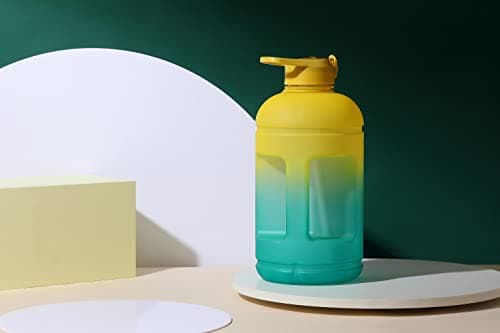 INSPO Gallon Water Bottle with Time Marker & Straw, BPA-Free & Leakproof
