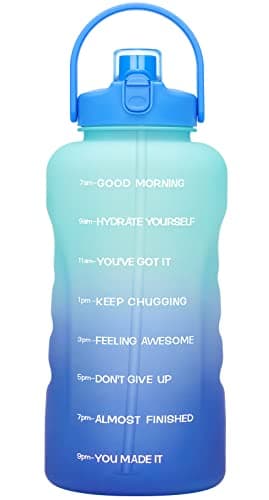 HydroPal 1 Gallon Water Bottle with Straw, BPA Free, Gym Fitness Camp — 128OZ Sky Mirror