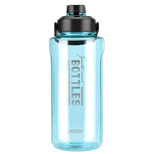 Grey BPA Free 64oz Leak Proof Water Bottle with Strainer for Gym and Outdoor Sports — blue