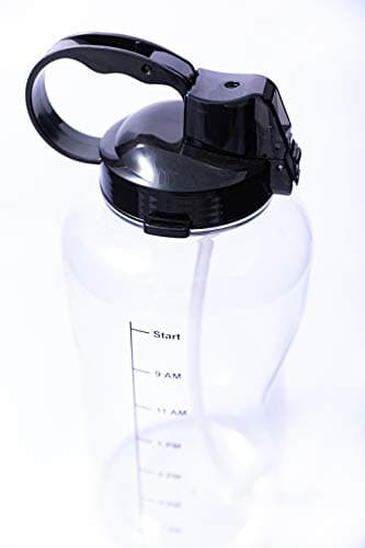 Gallons128oz Water Bottle with Straw, Motivational Hydration Goals BPA Free