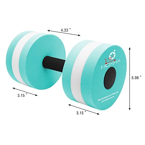2 Pack Water Aerobics Dumbbells - Pool Fitness Resistance Equipment for Weight Loss