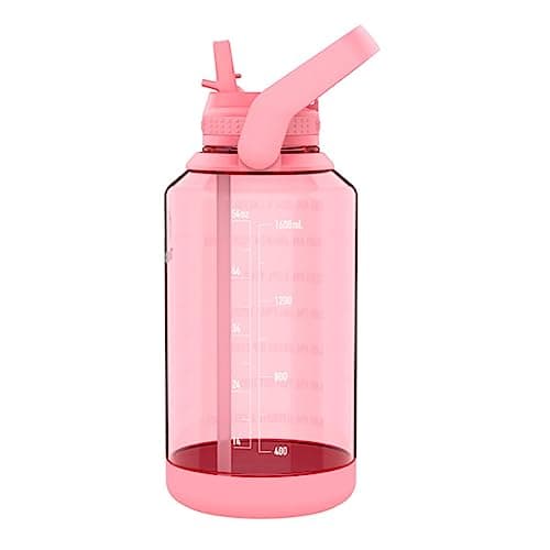 Takeya Flutter Pink 64oz Tritan Bottle with Straws and Handle