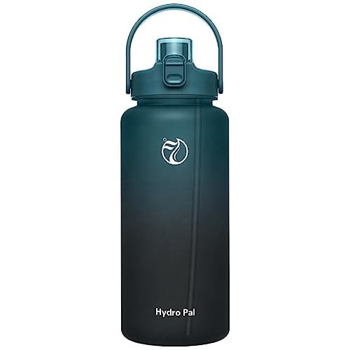 Motivational Half Gallon Water Bottles with 2 Straws and Time Marker — Dark Forest