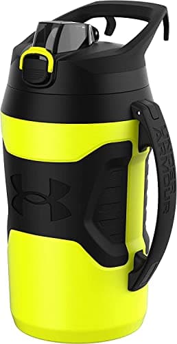 Under Armour Insulated Half Gallon Water Bottle, 64oz Leak Resistant Jug with Handle — Hi-Vis Yellow