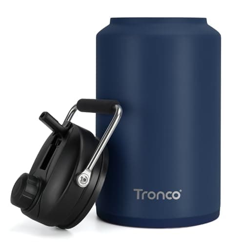 Tronco 1 Gallon Stainless Steel Water Jug, Cold 48 Hrs, BPA Free
