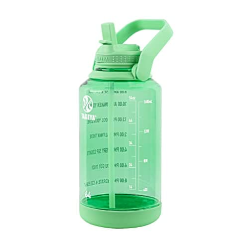 Takeya Pistachio Green 64oz Tritan Bottle with Straw Lid Large Handle