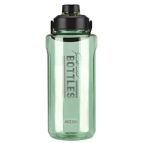 Grey BPA Free 64oz Leak Proof Water Bottle with Strainer for Gym and Outdoor Sports — green