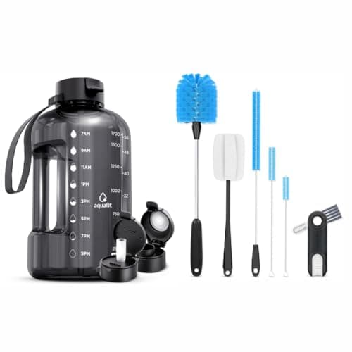 AQUAFIT Half Gallon Water Bottle with 6pc Brush Kit