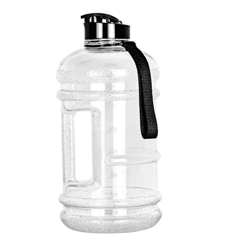 TOOFEEL 2 Liter BPA Free Water Bottles - Matte Black, Ideal for Gym and Reusable Sports Drink Container — Transparent