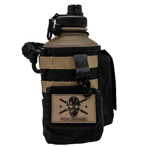 Iron Infidel Battle Bottle - 64 oz Insulated Stainless Steel Water Bottle (OCP Camo) — 64oz - Brown Recluse