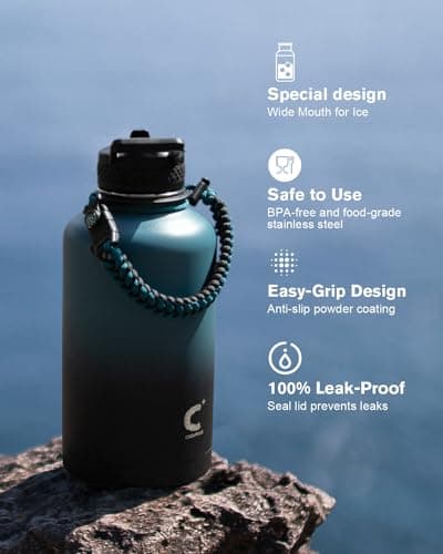 Coolplus Insulated 64 oz Water Bottle, Triple Wall Vacuum Stainless Steel