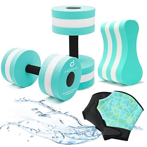 2 Pack Water Aerobics Dumbbells - Pool Fitness Resistance Equipment for Weight Loss