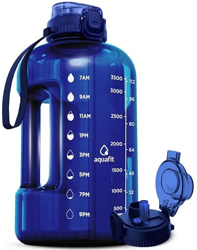 AQUAFIT 128 oz Time Marker Water Bottle for Gym, BPA Free, Ombre, 128oz 2in1 Lid  
AQUAFIT 128 oz Water Bottle with Handle for Gym Routines, BPA Free, Ombre, 128oz 2in1 Lid  
AQUAFIT 128 oz Gym Water Bottle, Time Marker, BPA Free, Ombre Design, 128oz