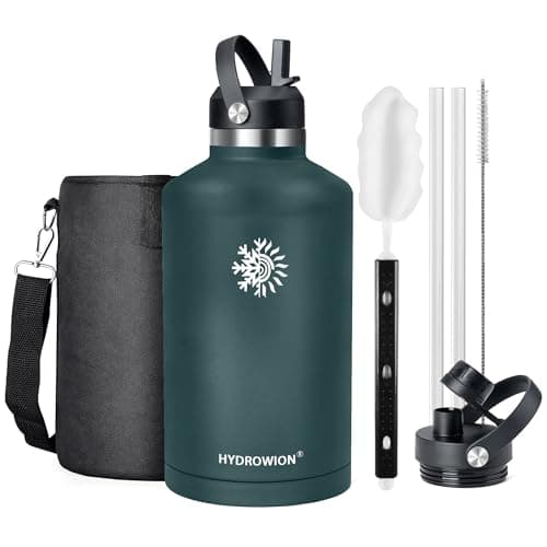 Cobalt 128 oz Insulated Stainless Steel Water Bottle with Carrying Pouch — Army Green