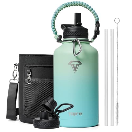 Indigo Black Insulated 1 Gallon Water Bottle, BPA-Free & Leakproof — Green