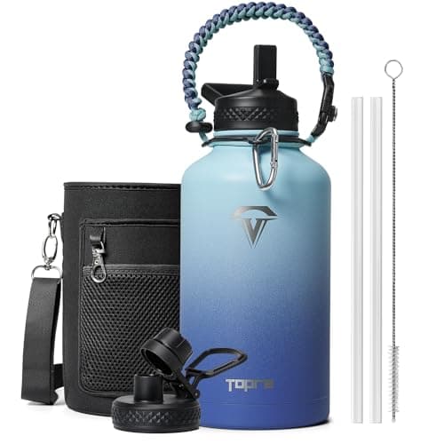 Indigo Black Insulated 1 Gallon Water Bottle, BPA-Free & Leakproof — Blue