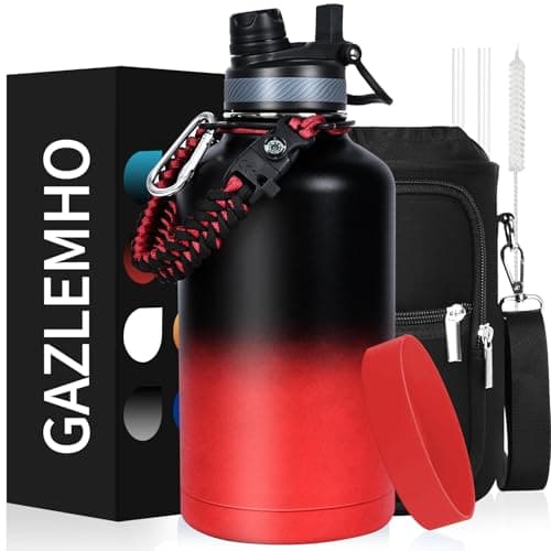 1 Gallon Insulated Stainless Steel Water Bottle, Leak Proof, 128 oz Jogging Camping — Ice Coke