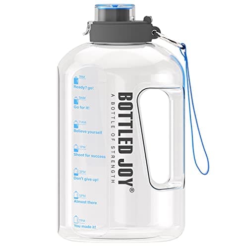 Student 1 Gallon Reusable Water Bottle, Leak-proof, BPA Free, Motivational Time Marker, Fitness & More