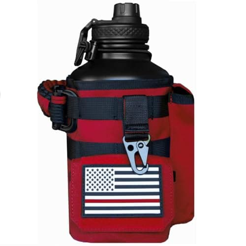Iron Infidel Battle Bottle - 64 oz Insulated Stainless Steel Water Bottle (OCP Camo) — 64oz - Red Line