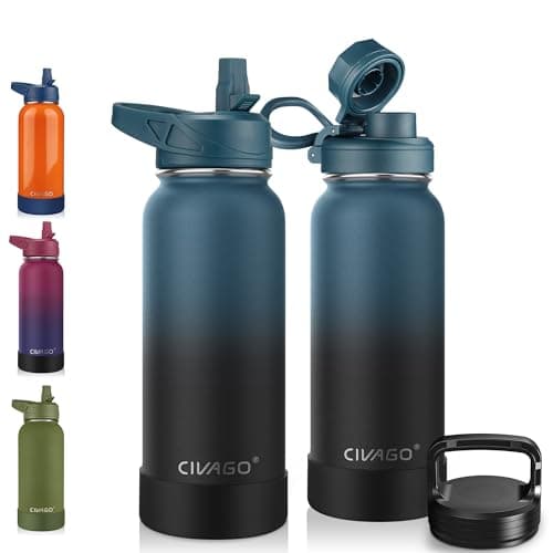 CIVAGO 128 oz Insulated Water Bottle, Black — .Indigo Black