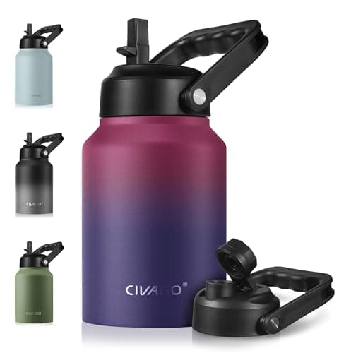 CIVAGO 64 oz Insulated Water Bottle, Navy Blue — Dark Rainbow