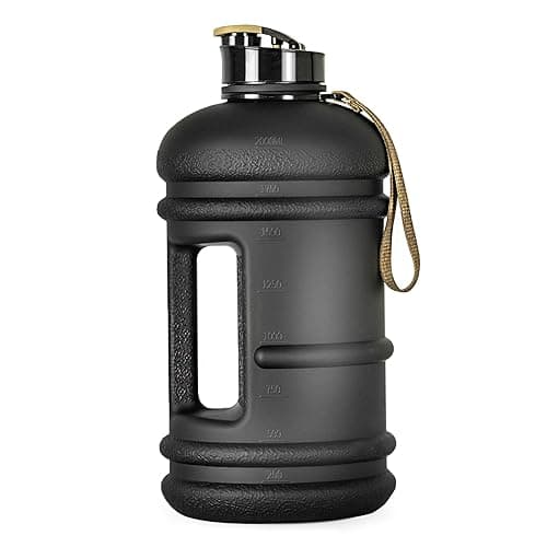 TOOFEEL 2 Liter BPA Free Water Bottles - Matte Black, Ideal for Gym and Reusable Sports Drink Container