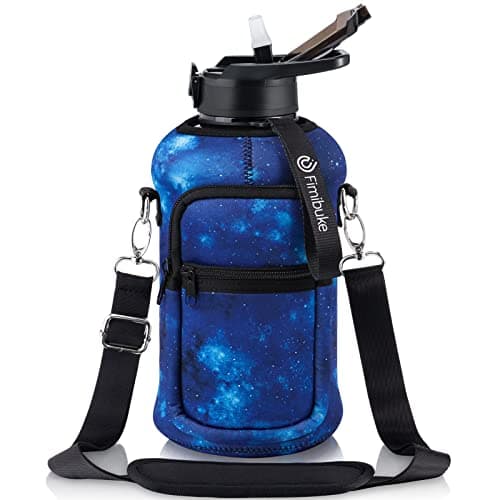 Fimibuke Half Gallon Leakproof Water Bottle with Handle & Straw — C9.Galaxy