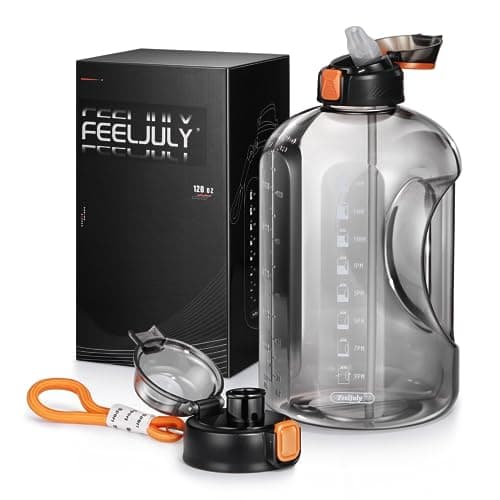 128 oz BPA Free Leak Proof Water Bottle with Straw for Fitness Gym Camping