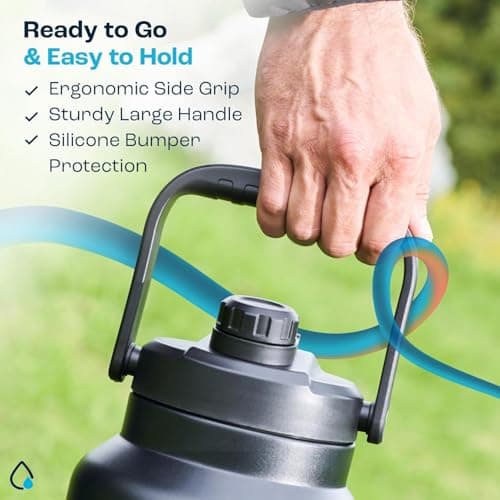 AQUAFIT 64oz Insulated Water Bottle with Time Marker & 2in1 Lid